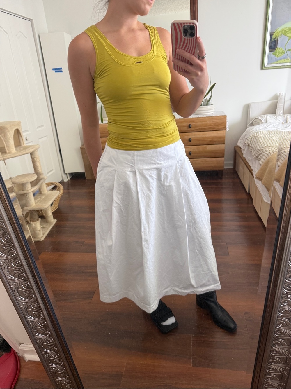 Apparis Mustard Scoop Neck Tank